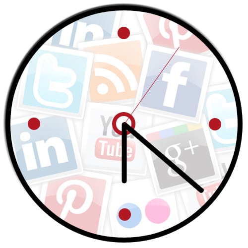 social media clock