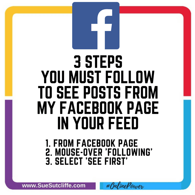 3 STEPS YOU MUST FOLLOW TO SEE POSTS FROM MY FACEBOOK PAGE IN YOUR FEED