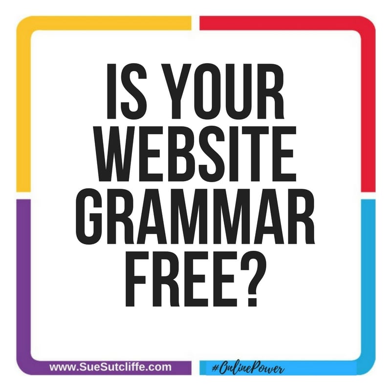Is your website grammar free?