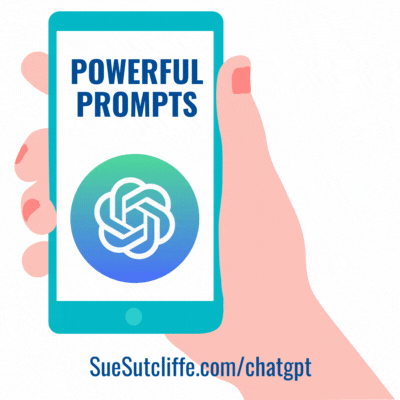 Powerful prompts and ChatGPT logo