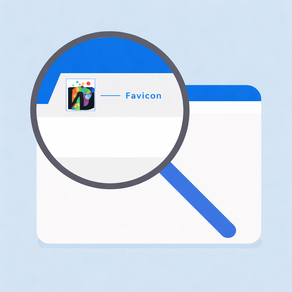 image that shows where the favicon appears in the browser's tab.